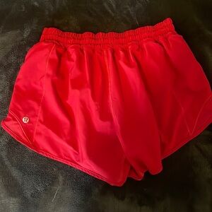 Lululemon Hotty Hot red shorts 4”